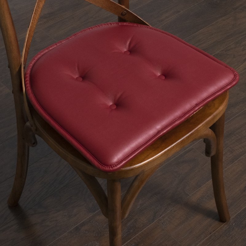 U-Shaped Memory Foam Chair Pad Cushion - 12 Pack, Burgundy