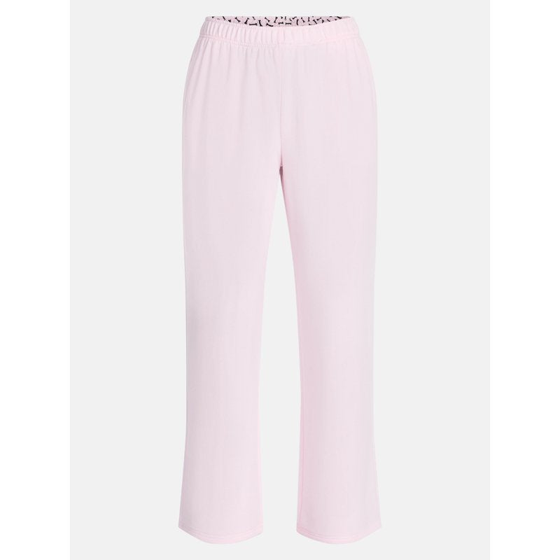 Delicate Pink Halloween Lounge Pants with Printed Foldover Waistband - XS to 3X