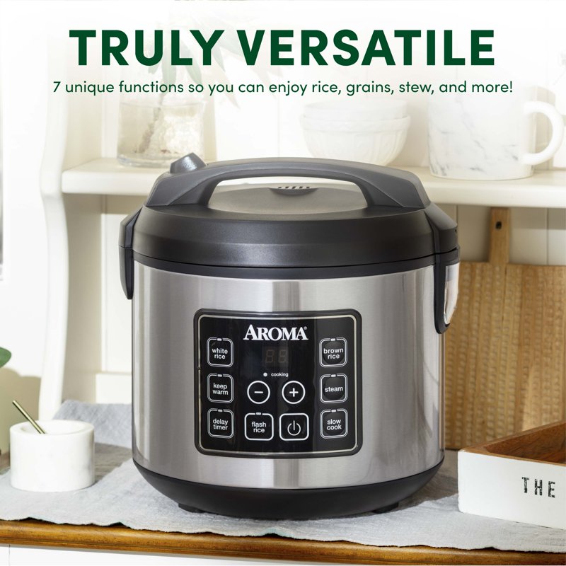 20-Cup Digital Rice Cooker & Food Steamer with Nonstick Ceramic