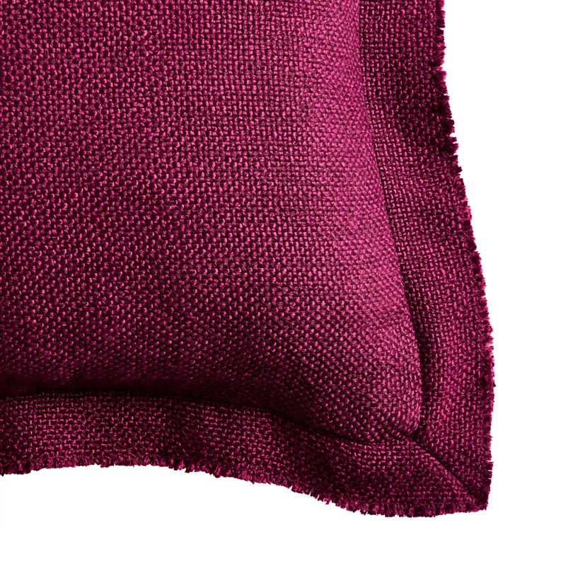 Merlot Decorative Throw Pillow - 20x20 Inch Reversible Polyester Cushion with Flange Edge