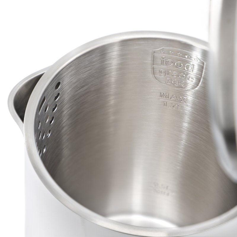 1.7L Stainless Steel Electric Tea Kettle - White