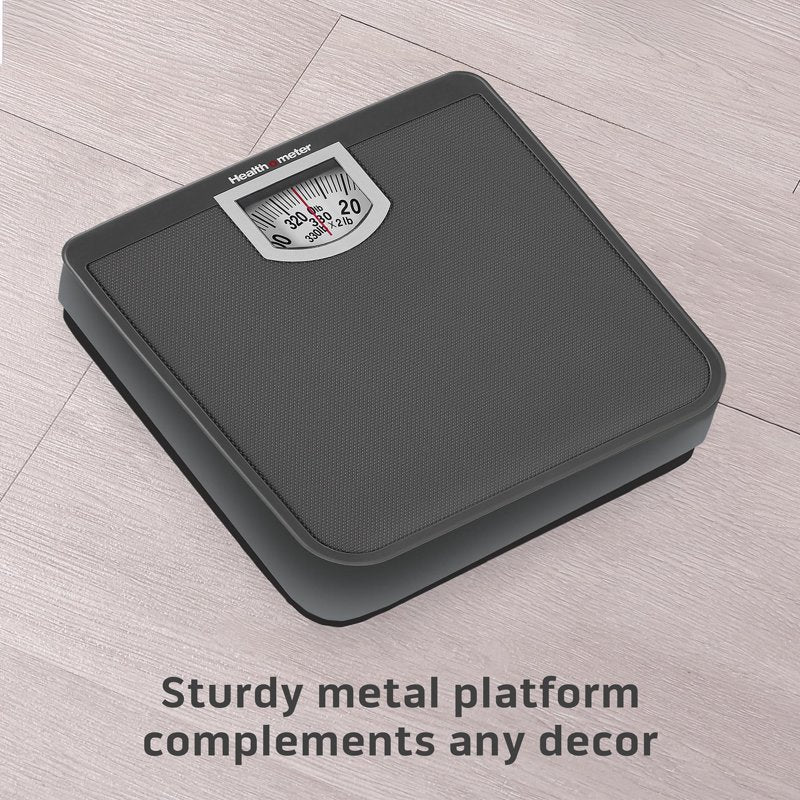 Compact Dial Bathroom Scale 330 lb Capacity Sturdy Metal Platform