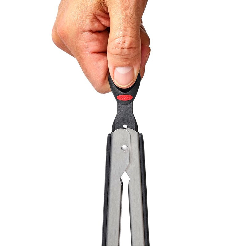 9-Inch Stainless Steel Food Tongs with Locking Handle - 2 Pack