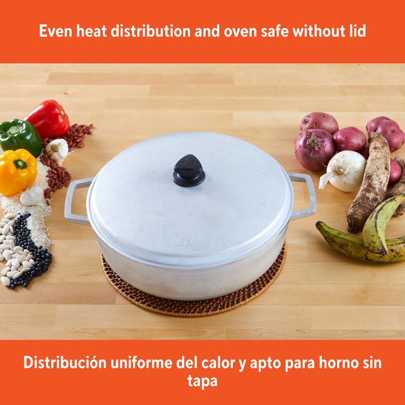7.5qt Cast Aluminum Caldero - Durable Cooking Pot - 30cm