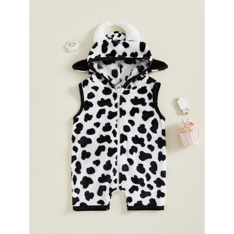 Colorful Toddler Cow Costume Jumpsuit for 6-12 Months Halloween Animal Cosplay