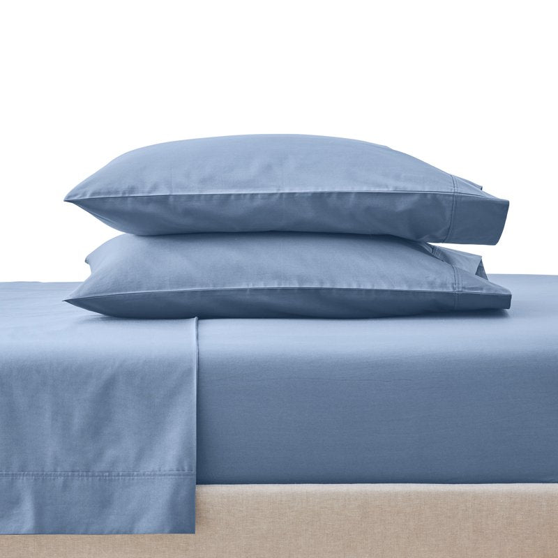 Better Homes & Gardens Queen Cotton Percale Pillowcases - Blue Water, 2 Pack