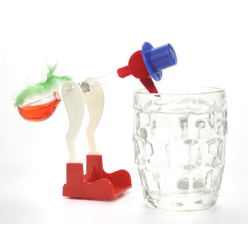 Glass Drinking Bird - Red