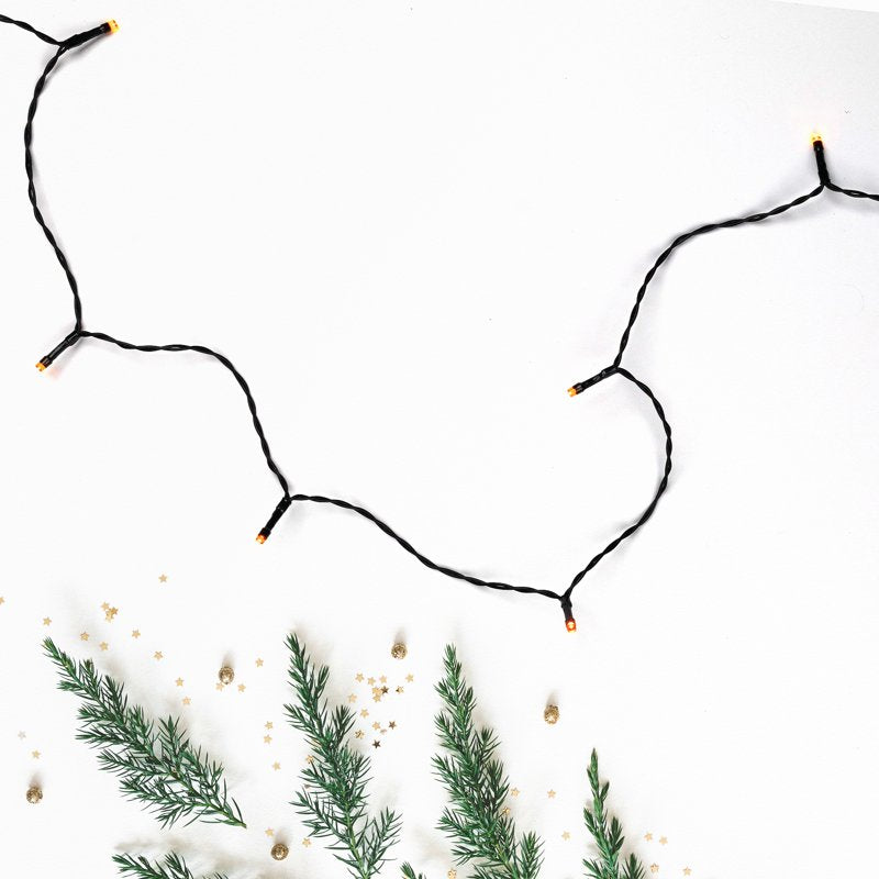 LED Halloween String Lights - 10 Feet Orange Battery-Operated Decor