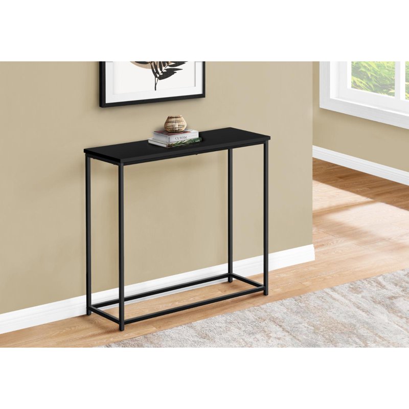 Contemporary Console Table - Black Laminate Accent Table