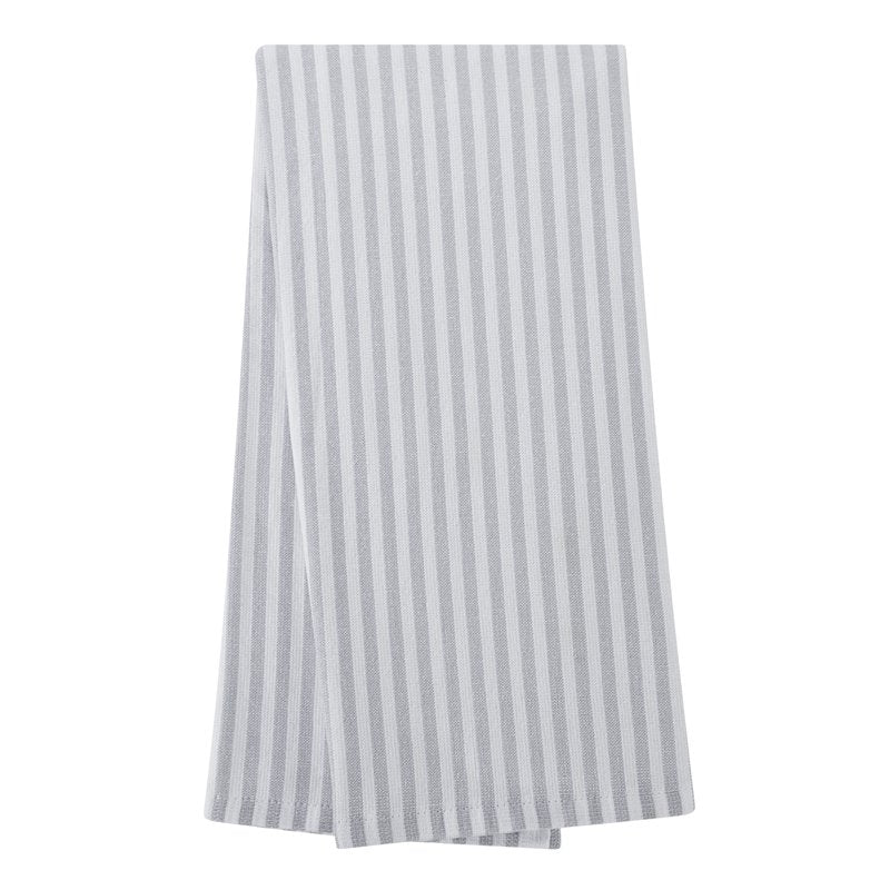 Oversized Cotton Kitchen Towels - Soft Silver 3 Pack