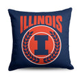 Illinois NCAA Cloud Pillow 24 Inch - Team Spirit Square Throw Pillow