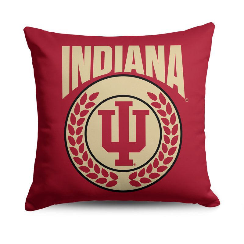 Indiana NCAA Triumph Square Cloud Pillow 24 Inches - Team Spirit Decor