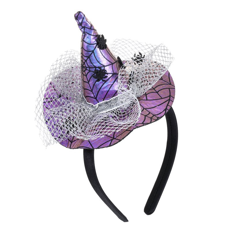 Halloween Women's Embellished Witch Hat Headband - Spooky Party Accessory