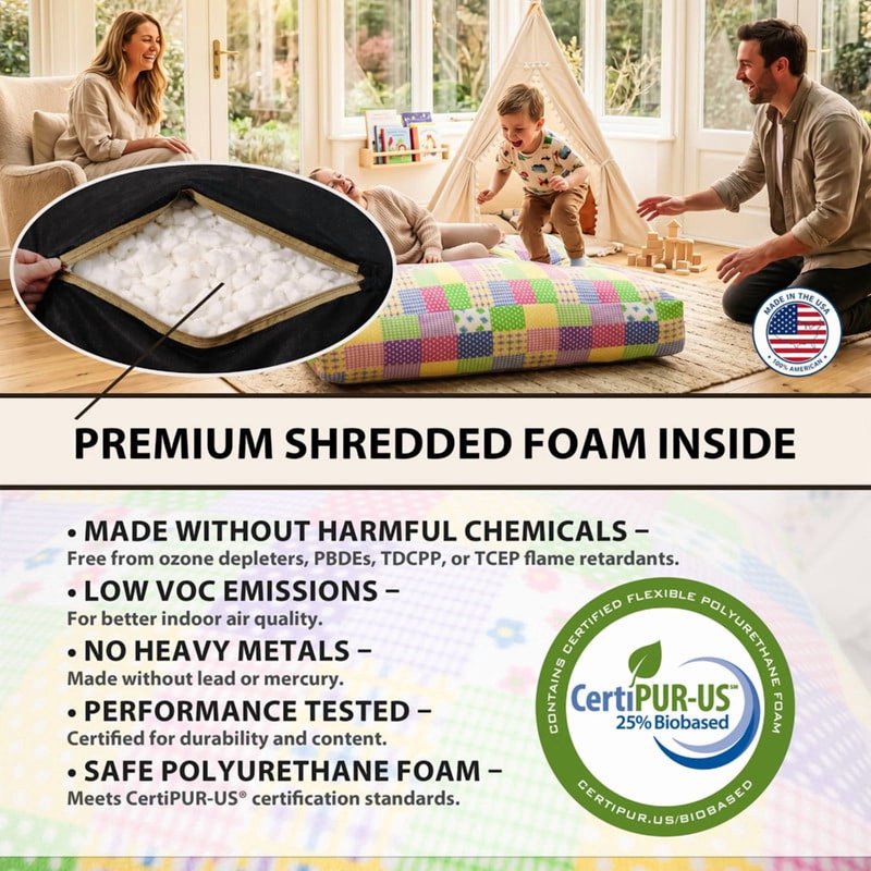 Sensory Crash Pad for Kids & Adults - 36" x 36" - Soft Landing Mat