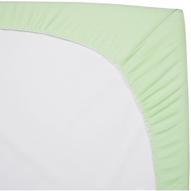 Fitted Cotton Pack and Play Sheets 39x27 Inches - Soft Breathable Baby Bedding - Celery
