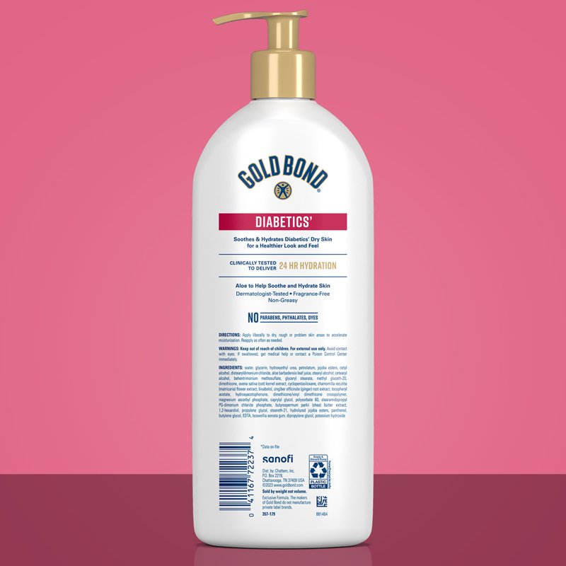 Gold Bond Diabetic Body Lotion, Dry Skin Relief with Vitamin E and
