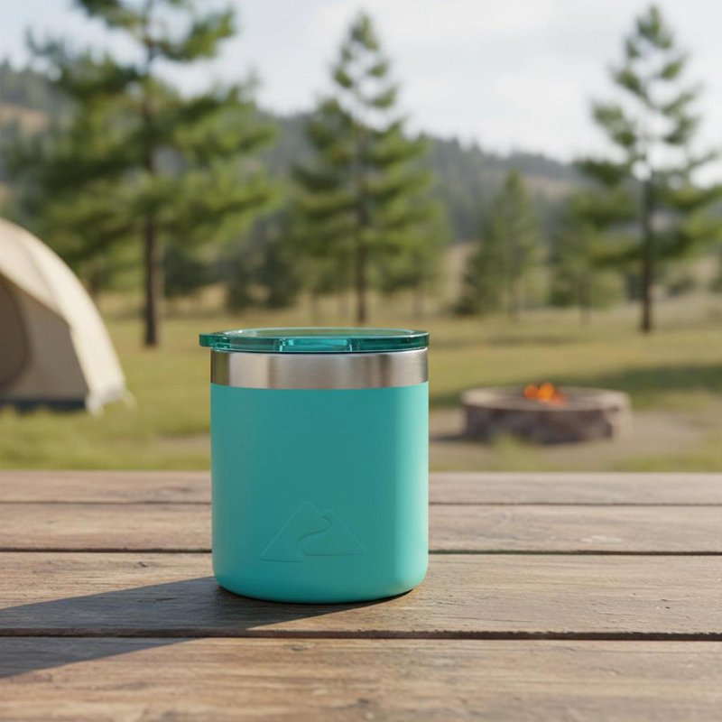 10oz Ceramic Lined Stainless Steel Lowball Tumbler - Teal