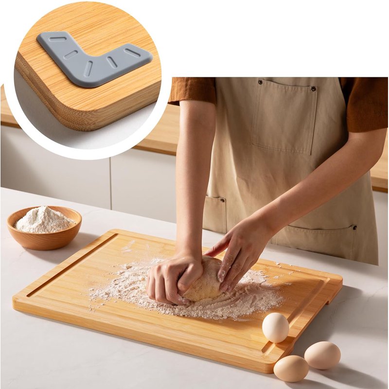 Extra Large Non-Slip Bamboo Cutting Board - 14" x 19.5" with Juice Groove