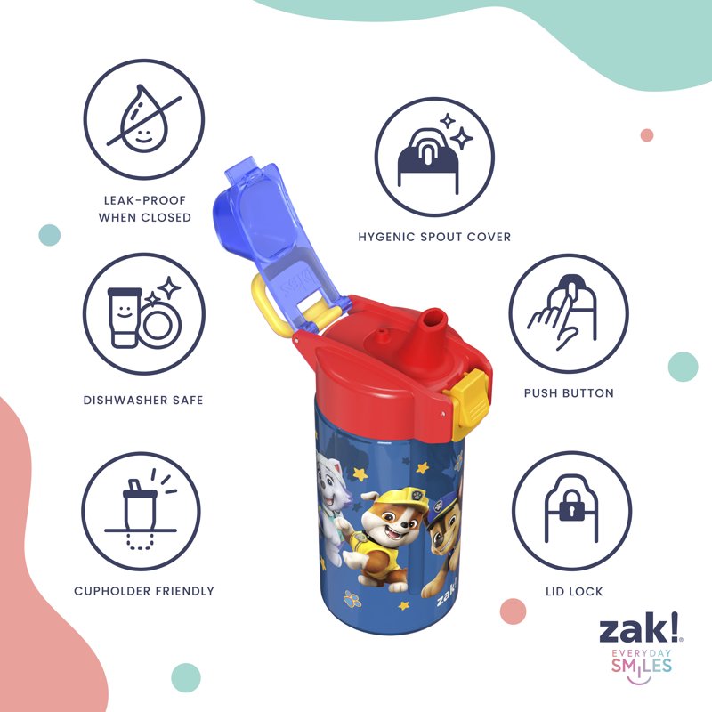 16oz Paw Patrol Water Bottle with Silicone Spout - Blue