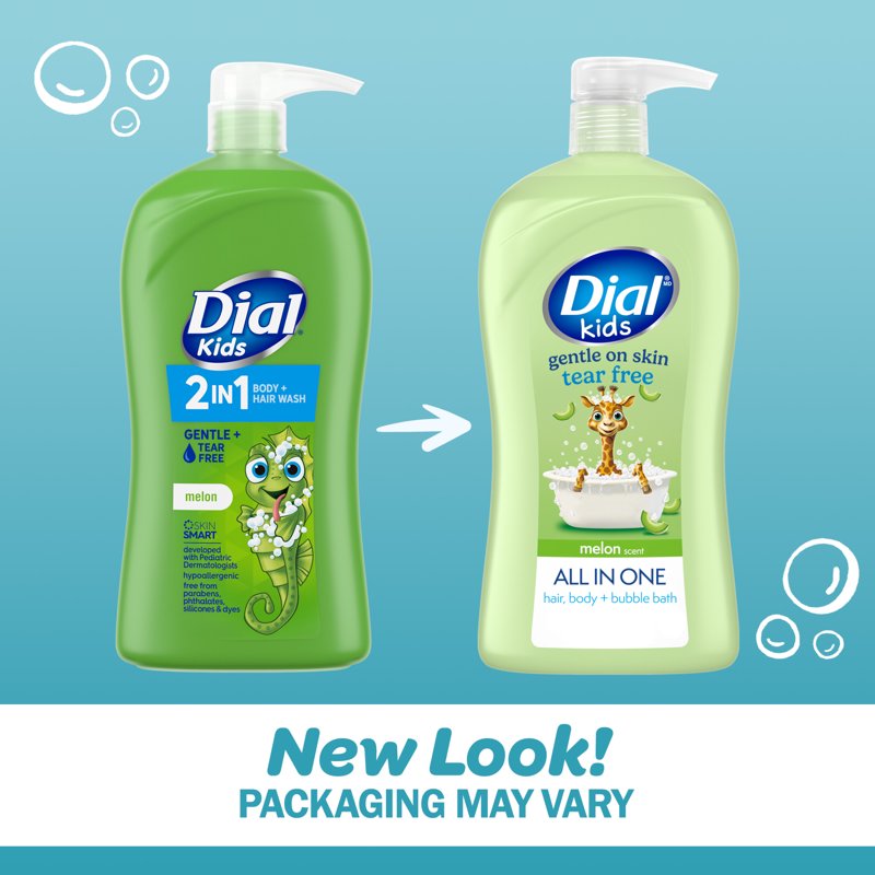 Kids All-in-One Hair & Body Wash - Tear-Free Melon Scent, 32 fl oz