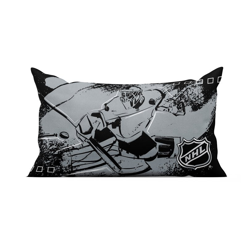 NHL Multi Team Puck Stop Twin/Full Comforter Set with Pillowcase - Variation of THIS listing