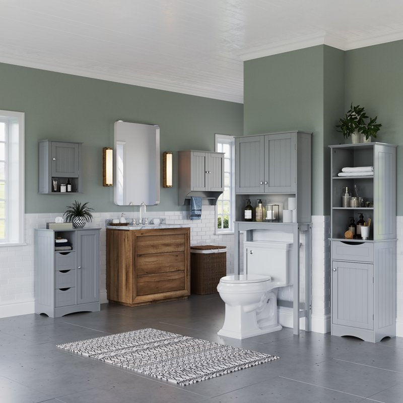 RiverRidge Over the Toilet Storage Cabinet - Gray, 7.81 Inches