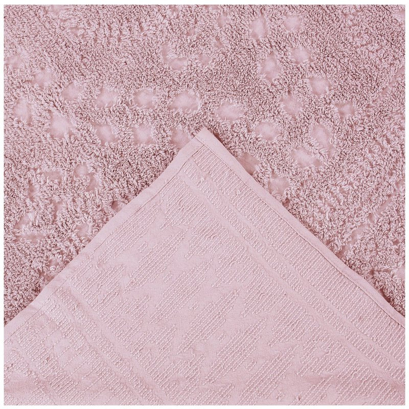 Pink King Size Cotton Bedspread - 120 x 110 Inches Luxurious Medallion Bedding