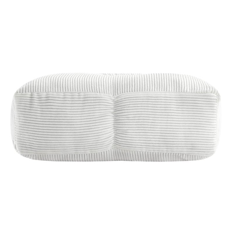 Mainstays Vanilla Dream Ribbed Corduroy Floor Cushion - 20x20 Inch, Decorative Lounge Pillow