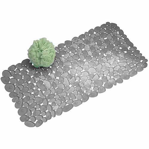 iDesign Pebblz Polished Graphite Bath Mat - Multi-Color, 26.5 x 13.75 in.