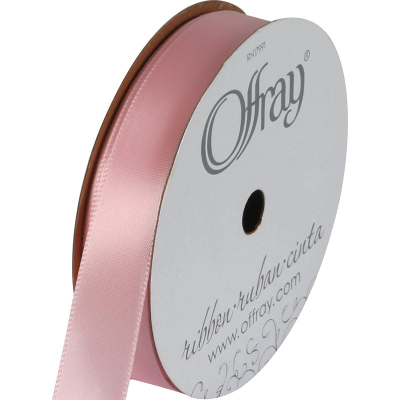 Light Pink Satin Ribbon 5/8 Inch x 18 Feet - 2 Pack of Single Face Decorative Trim