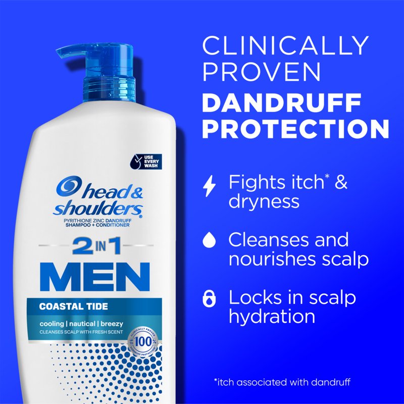 Dandruff Shampoo and Conditioner 2 in 1 - Coastal Tide, 28.2 oz