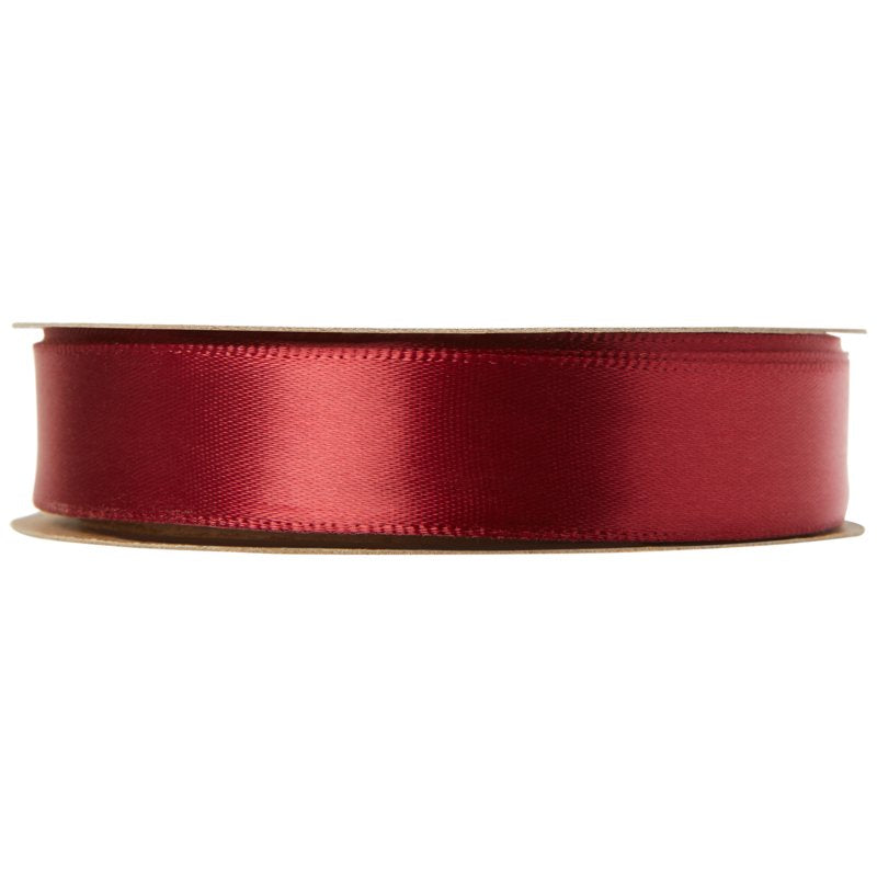 Offray Sherry Red Single Face Satin Ribbon 5/8 Inch x 18 Feet - Craft & Decoration