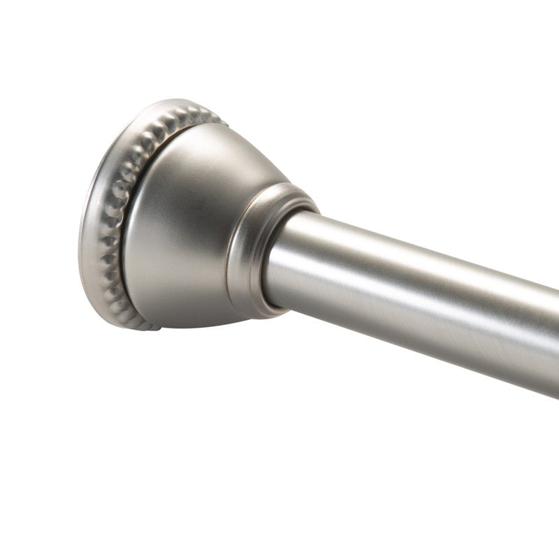 Satin Nickel Shower Curtain Tension Rod - Adjustable 42-72 Inches, Rust-Resistant