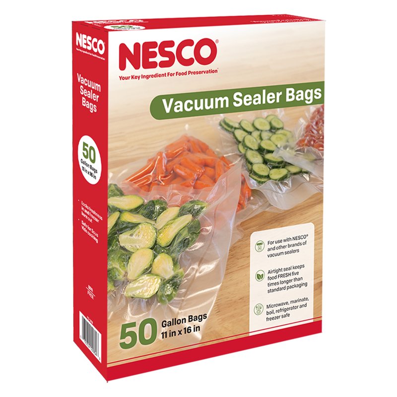 50-Count Gallon Vacuum Sealer Bags - BPA-Free, 11" x 16" - 3 Pack