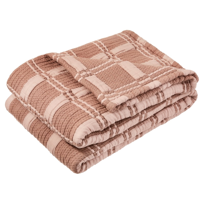 Mainstays Cloud Matelasse Quilt King - Warm Brown, Lightweight Bedding
