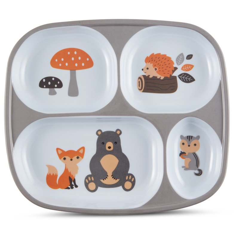 5-Piece Kids Mealtime Set - Woodland Design, BPA Free