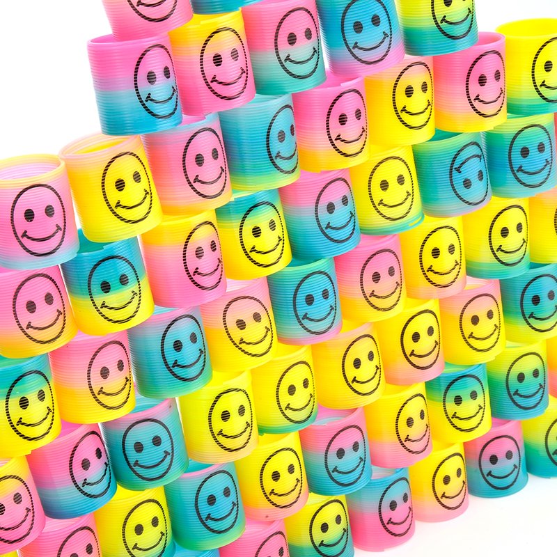 Mini Emoji Rainbow Springs Toy - Multicolor