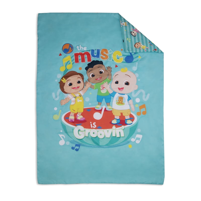 CoComelon Toddler Bed Set with Bonus Tote - You Make My Heart Sing Theme, JJ Variation