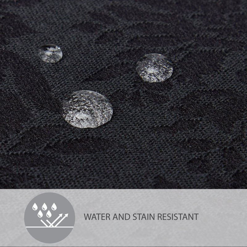 Lexington Table Runner 15"x72" - Stain Resistant Black Damask