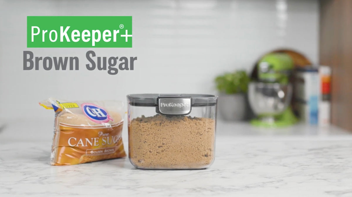 Airtight Brown Sugar Storage Container with Terra Cotta Stone