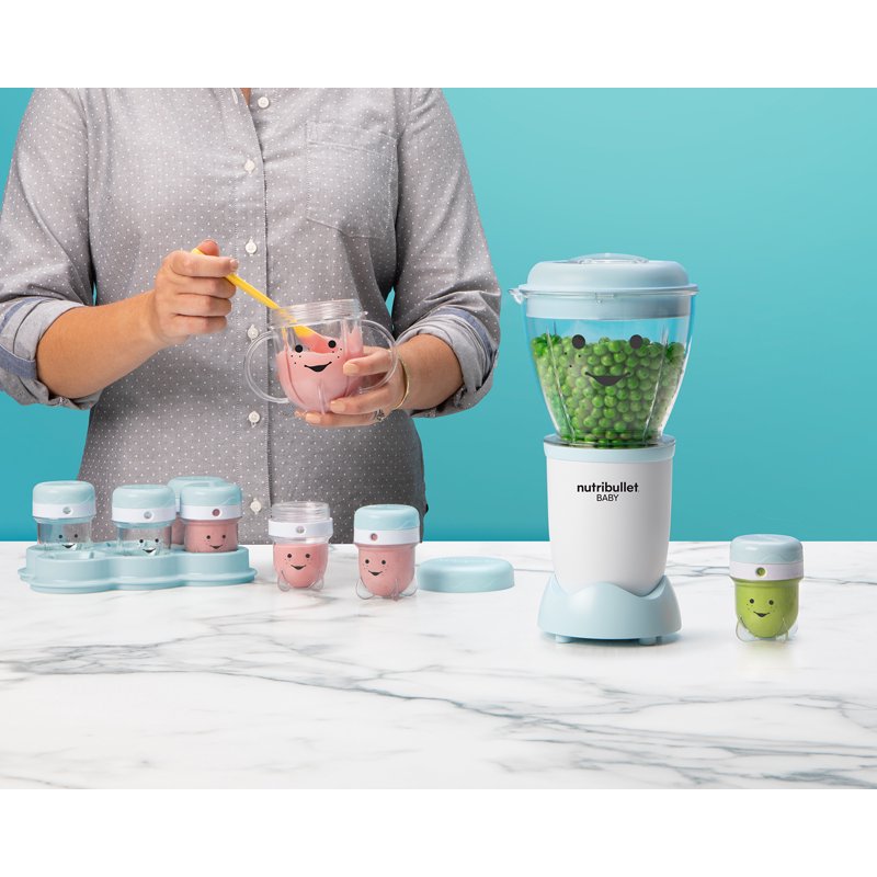 Baby Food Blender Prep System with Storage Cups and Batch Bowl
