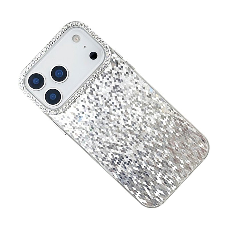 White Glam Protective Phone Case for iPhone 17 Pro - Blue Variation