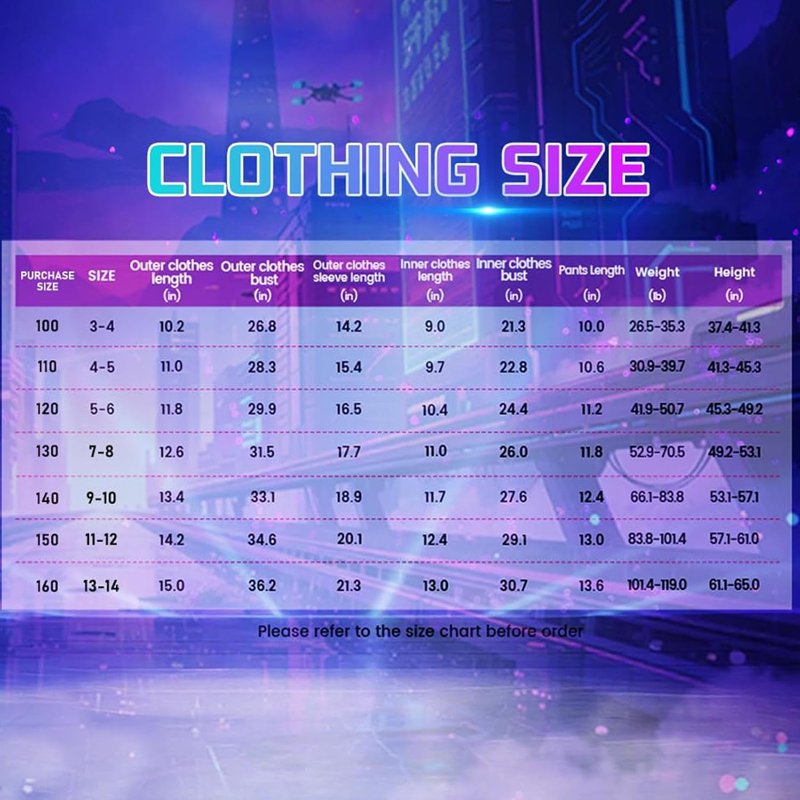 Halloween Anime Cosplay Costume Set for Girls - 130cm Variation