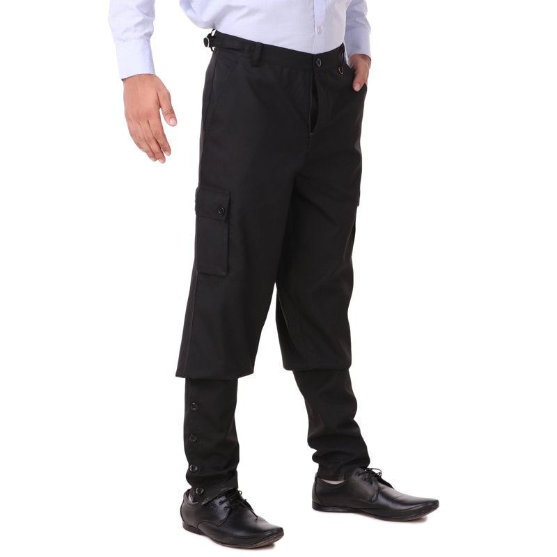 Men's Victorian Steampunk Airship Pants Costume - Black, S
