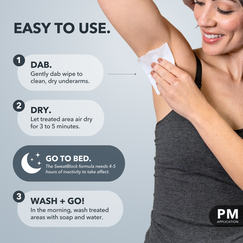 Maximum Strength Antiperspirant Wipes for Excessive Sweat