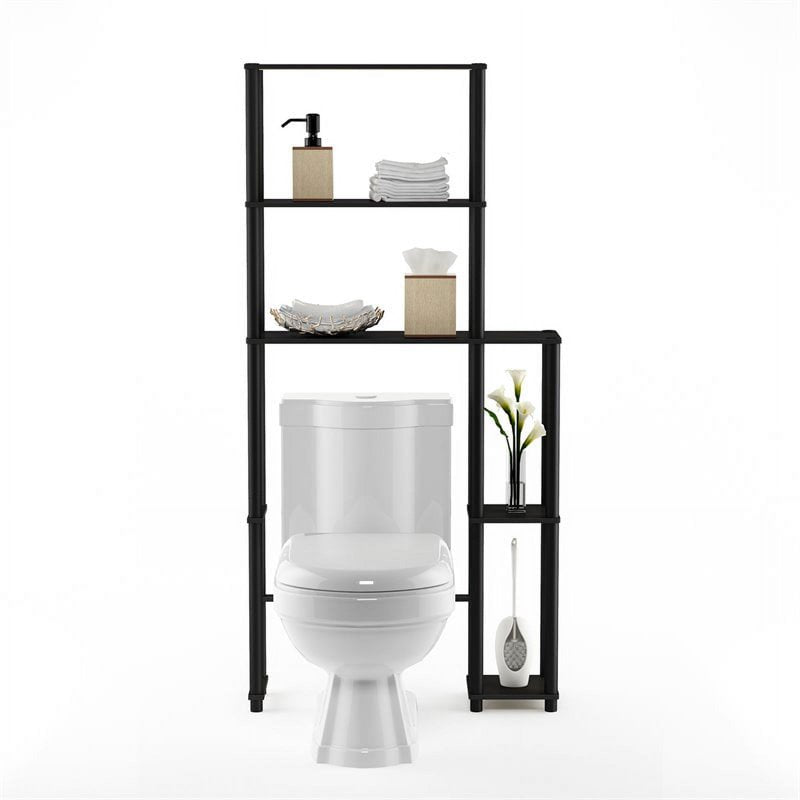 MultiColor Furinno Turn-N-Tube Toilet Space Saver with 5 Shelves - Bathroom Storage Organizer