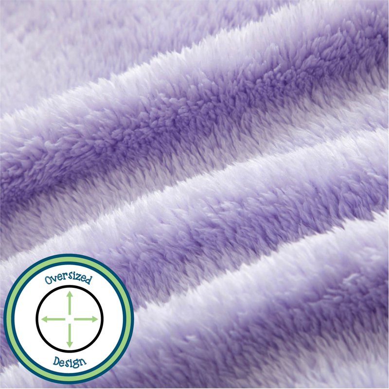 Purple Kids Faux Fur Throw Blanket - 72 x 50 Inches, Plush & Cozy, Machine Washable