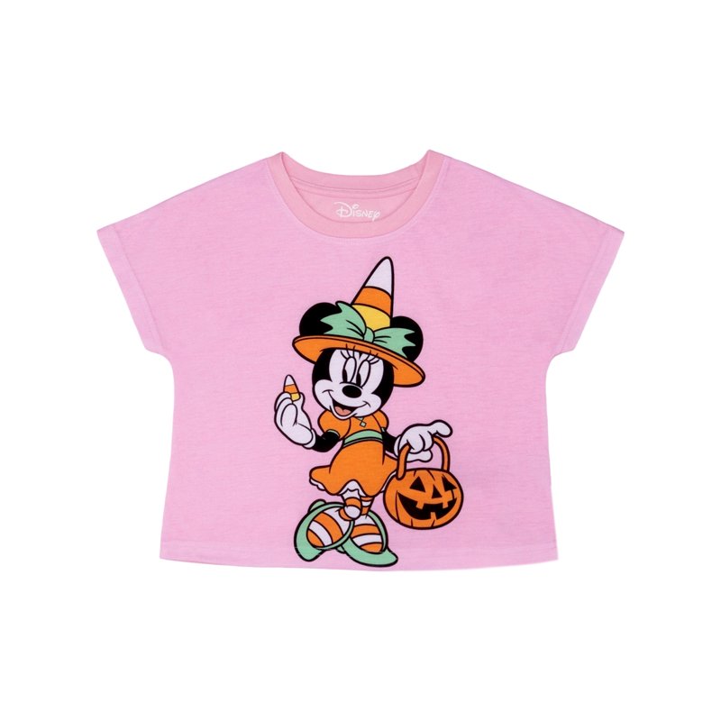 Girls Pajama Set with Minnie Mouse Short Sleeve Top & Shorts - Pink, Size 10/12