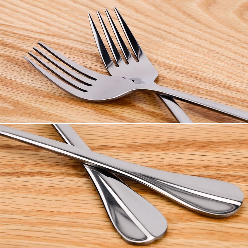 Stainless Steel Dinner Forks - 10 Pcs, 7 Inch Salad Forks