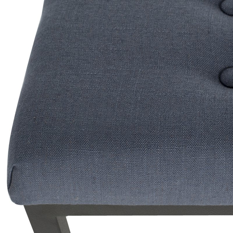 Contemporary Tufted Bench - Navy/Black Upholstery